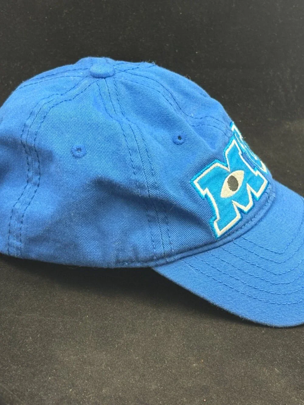 Disney Parks Pixar Monsters University MU Stitched Blue Baseball Hat Cap Youth